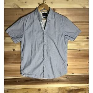 Denim & Flower Ricky Singh Mens M Slim Fit Blue Stripe Shirt